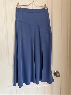 Blue A-Line Midi Skirt - Women
